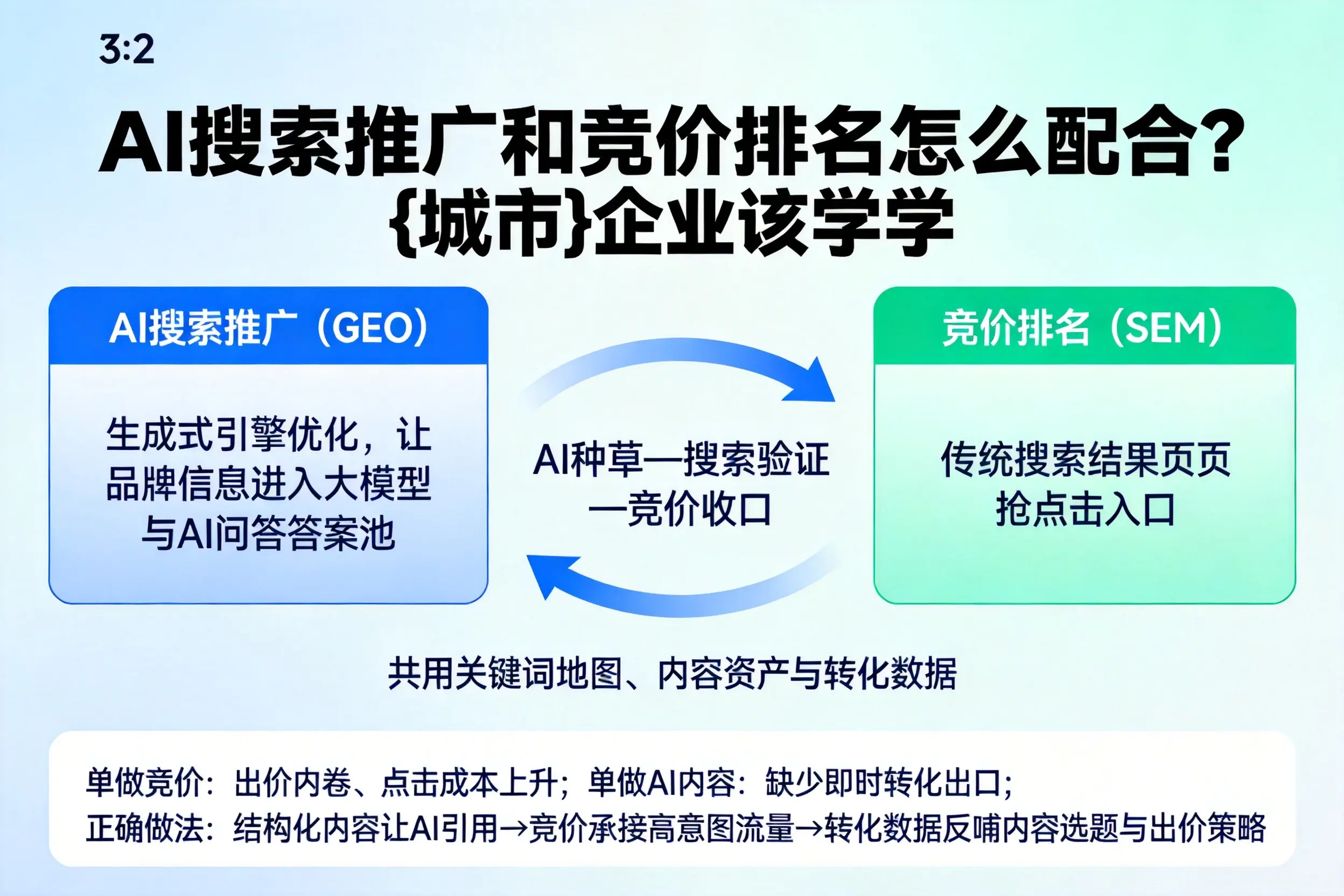AI搜索推广和竞价排名怎么配合？陵水企业该学学