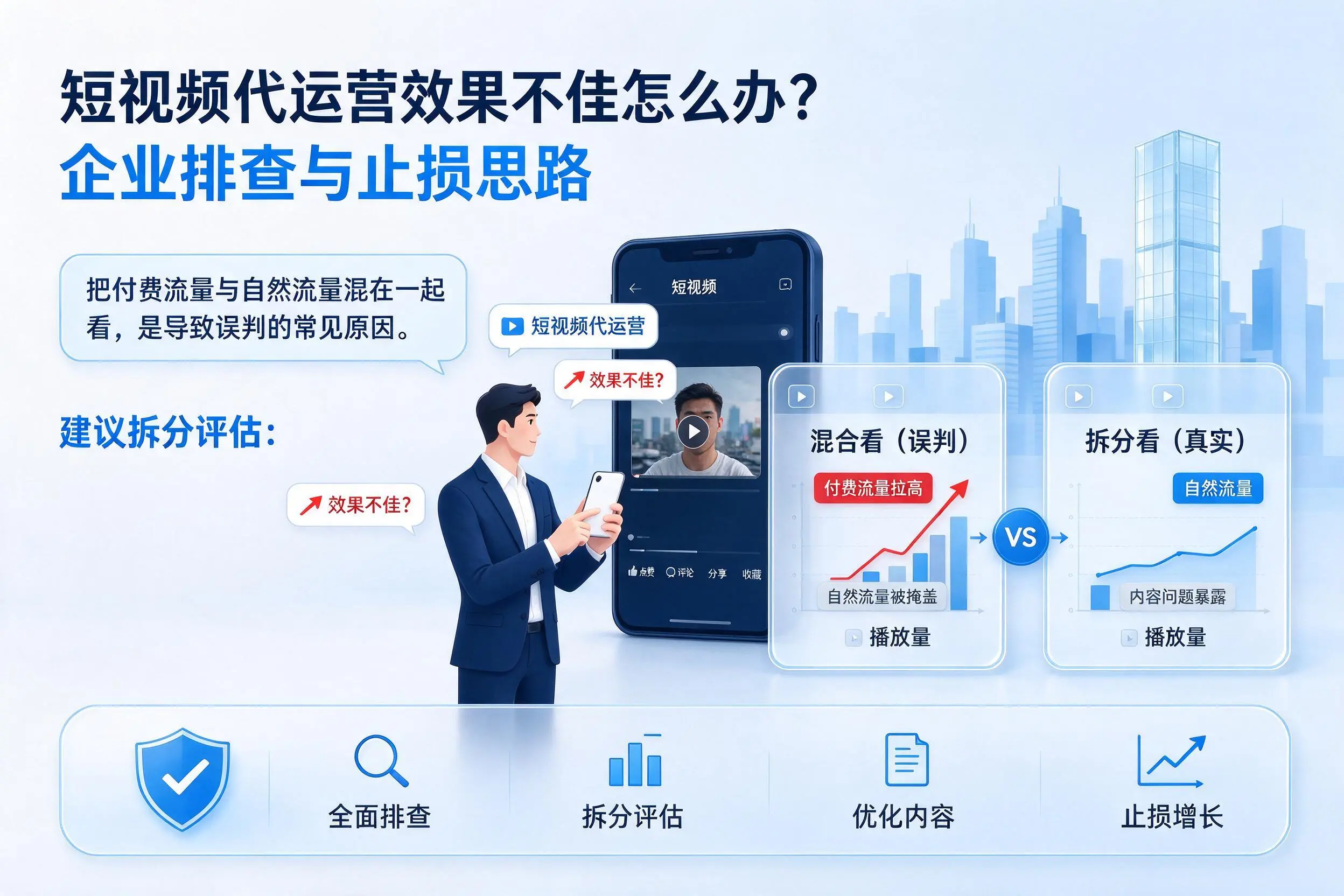 短视频代运营效果不佳怎么办?陵水企业排查与止损思路