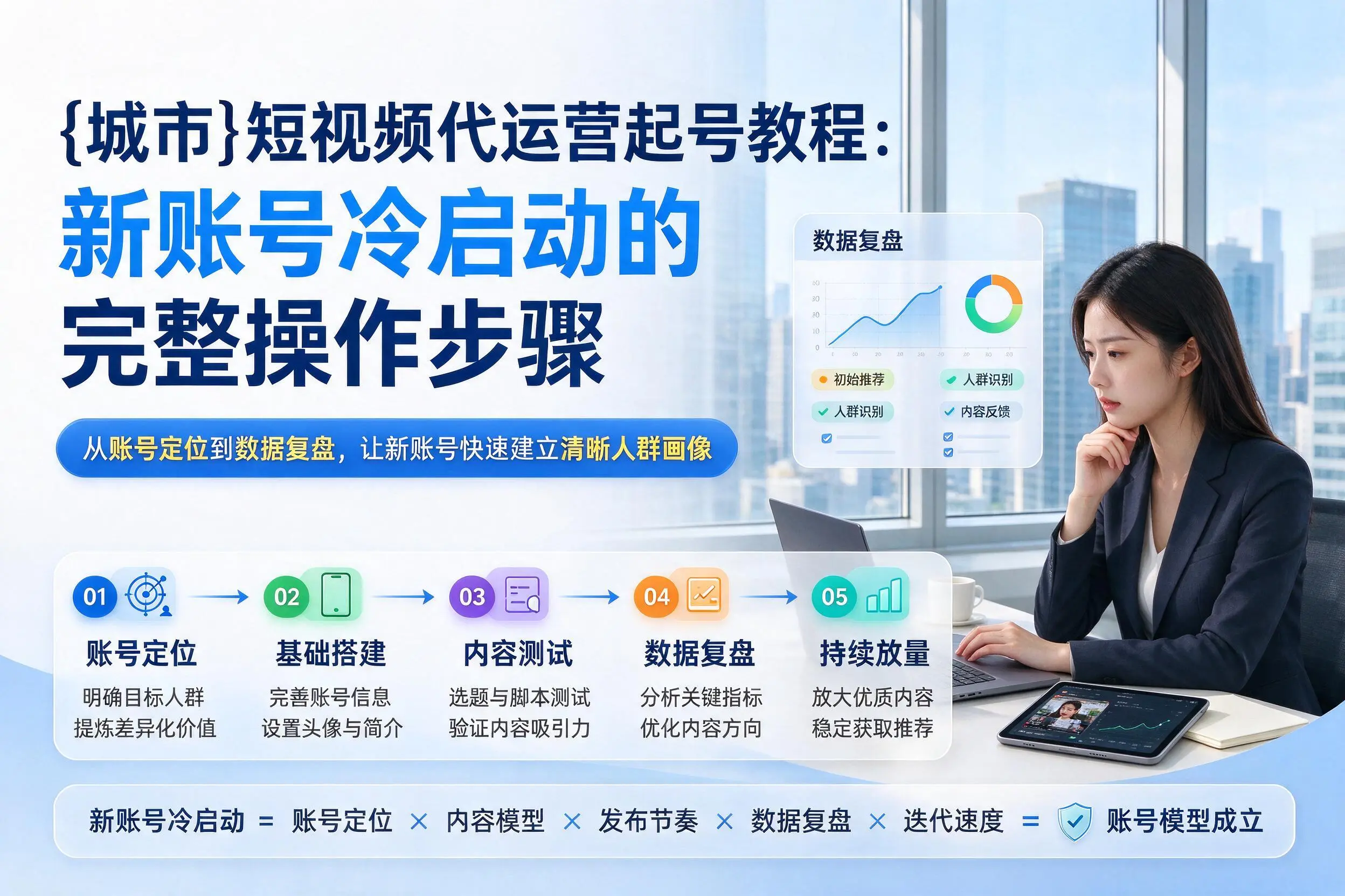 陵水短视频代运营起号教程:新账号冷启动的完整操作步骤