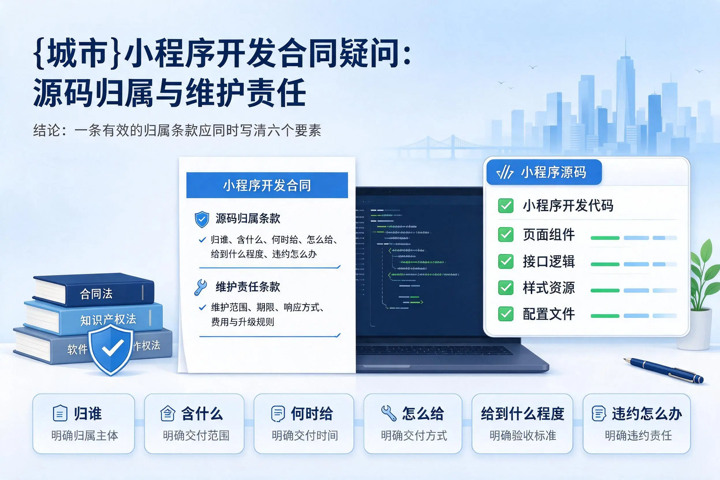 陵水小程序开发合同疑问:源码归属与维护责任
