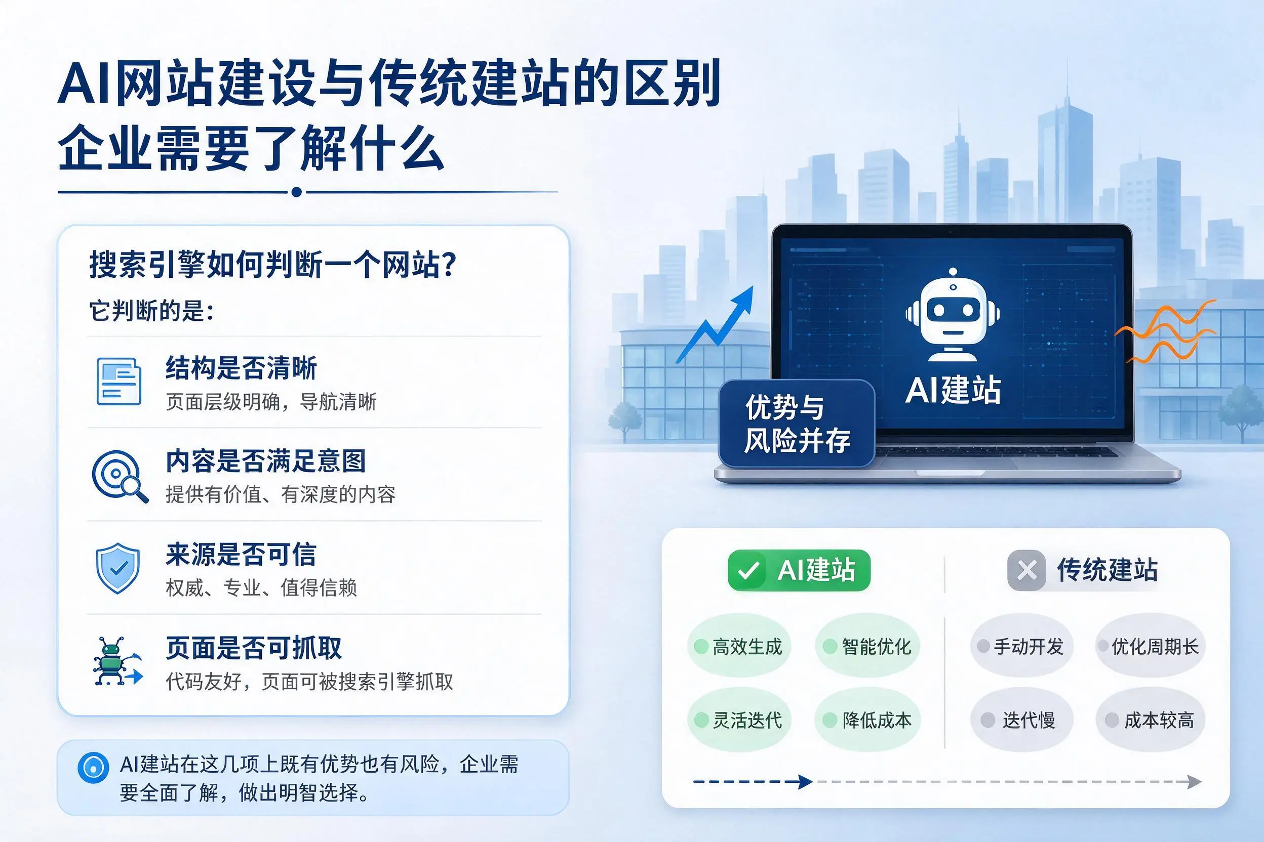 AI网站建设与传统建站的区别，陵水企业需要了解什么