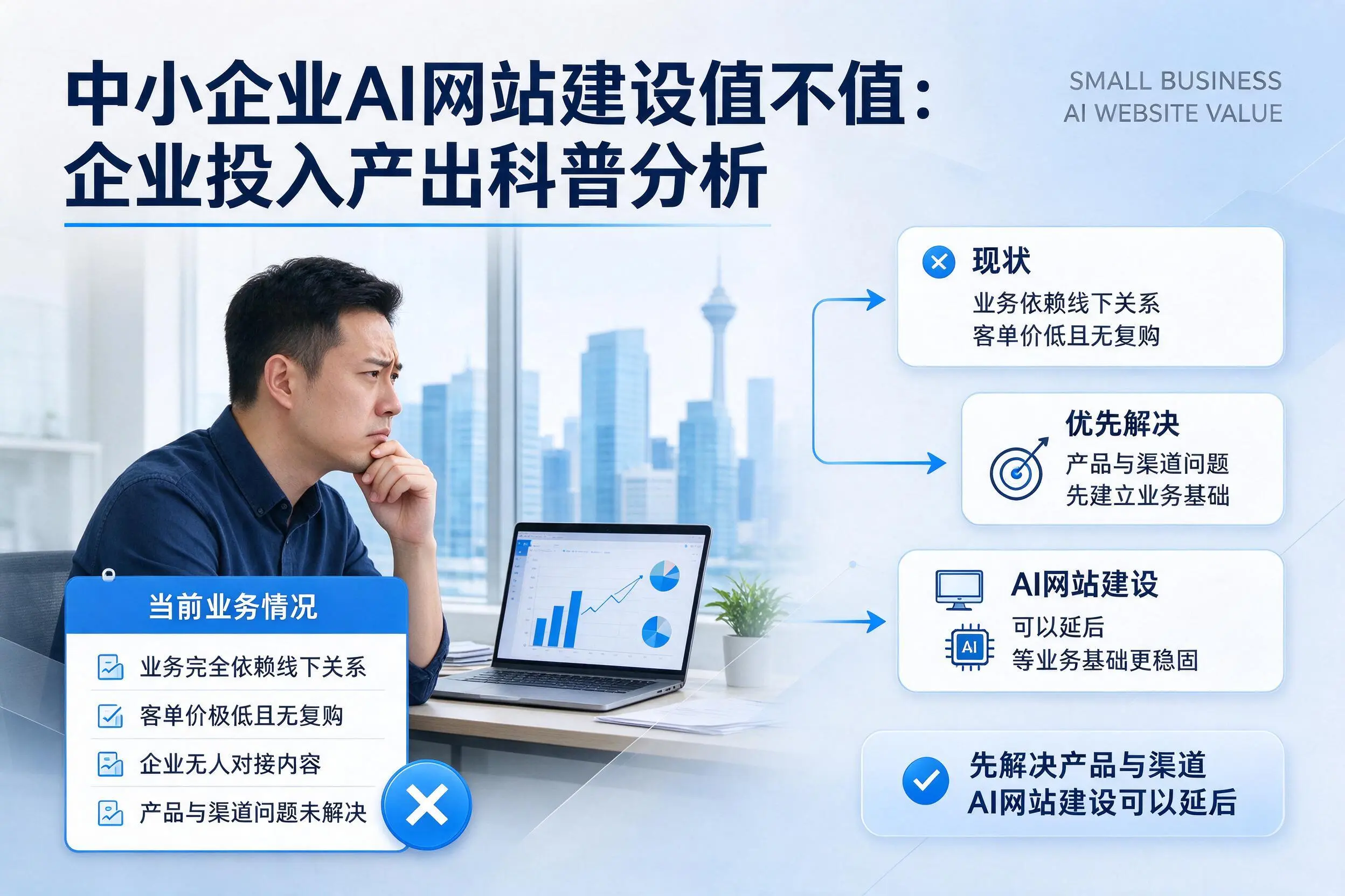 中小企业AI网站建设值不值：陵水企业投入产出科普分析