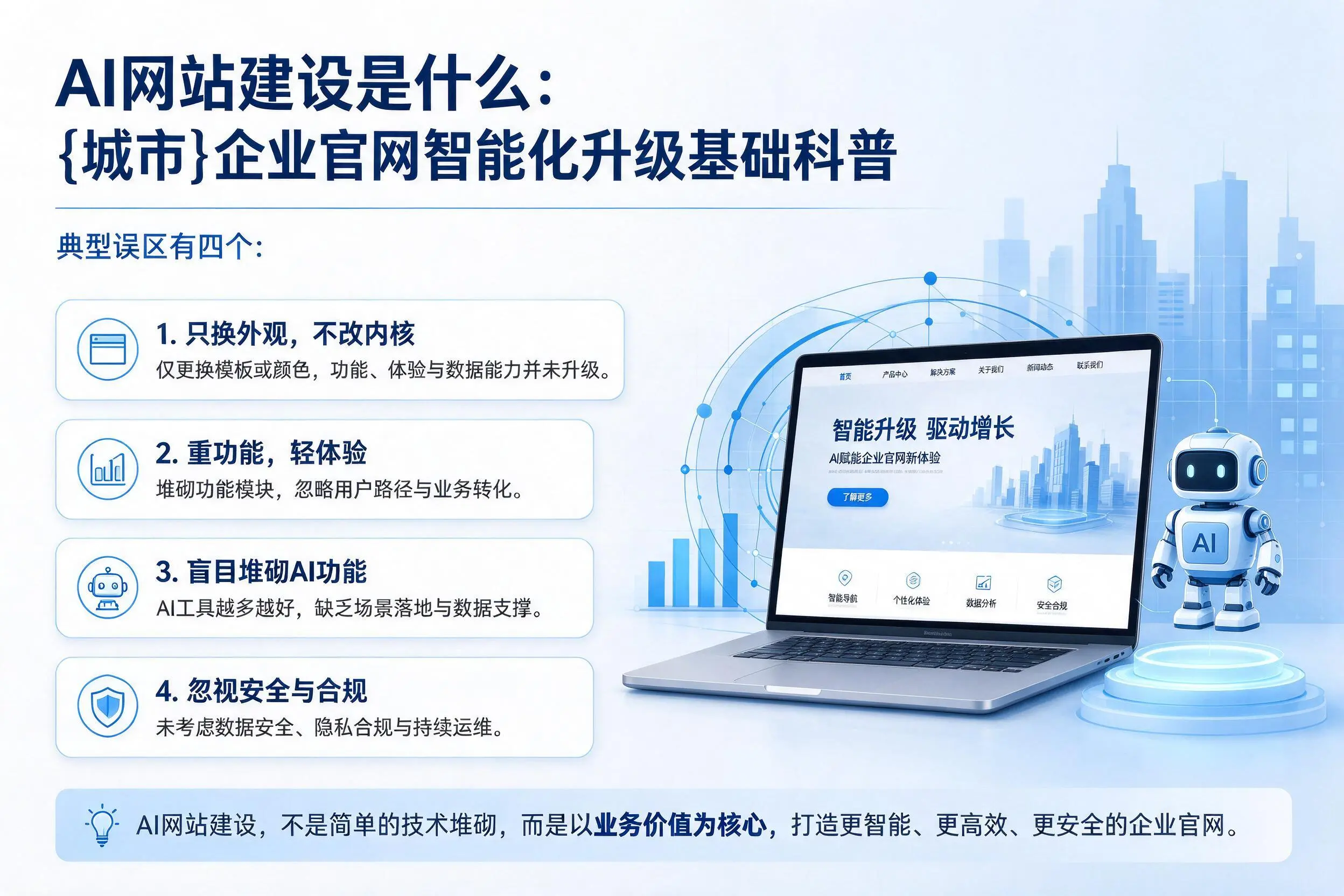 AI网站建设是什么：陵水企业官网智能化升级基础科普