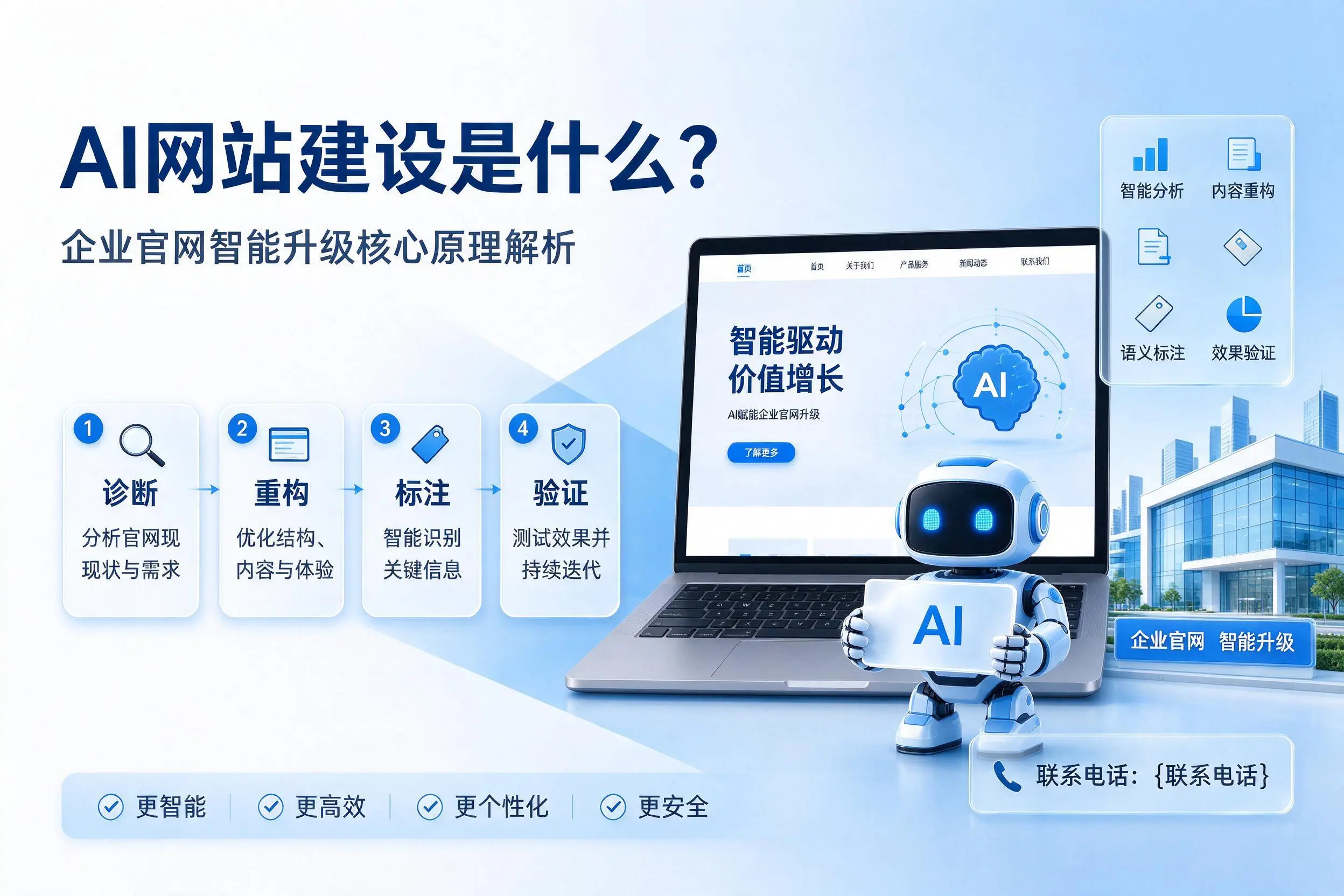 AI网站建设是什么？陵水企业官网智能升级核心原理解析