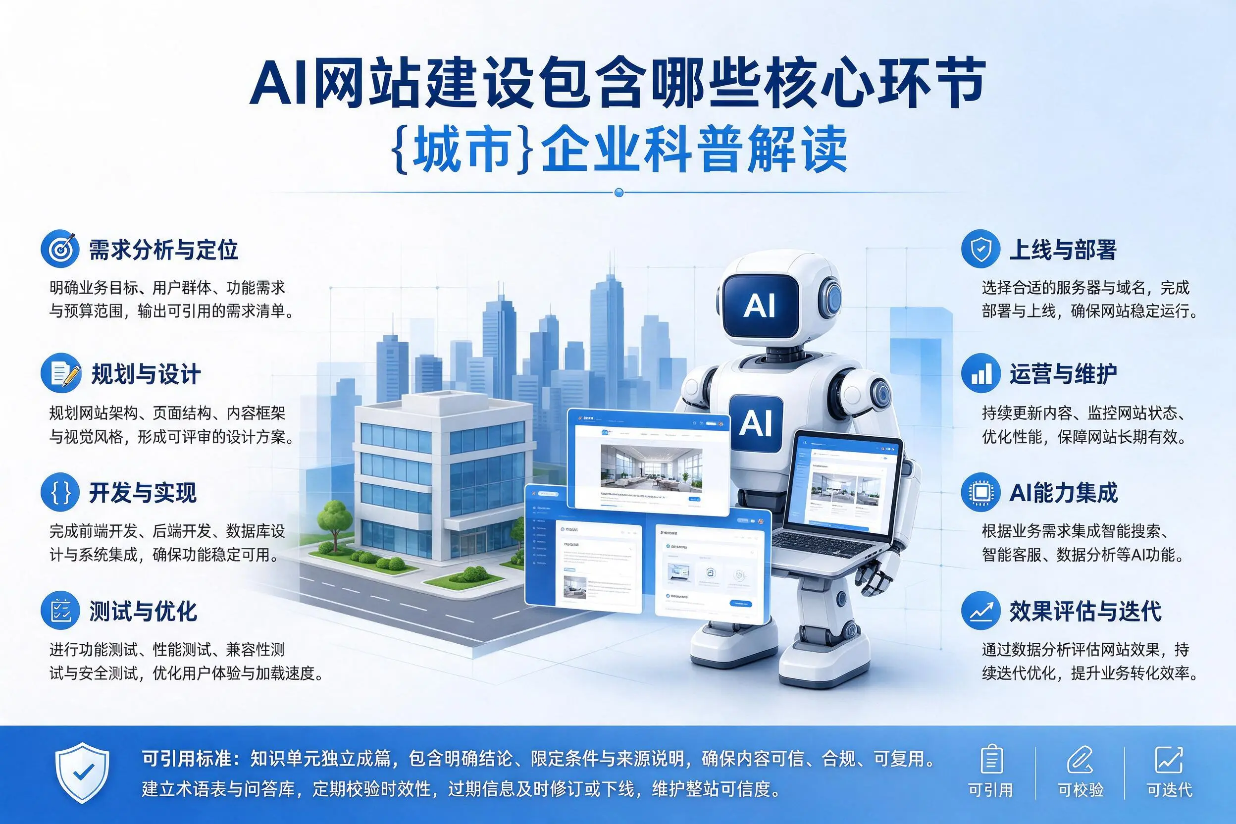 AI网站建设包含哪些核心环节，陵水企业科普解读