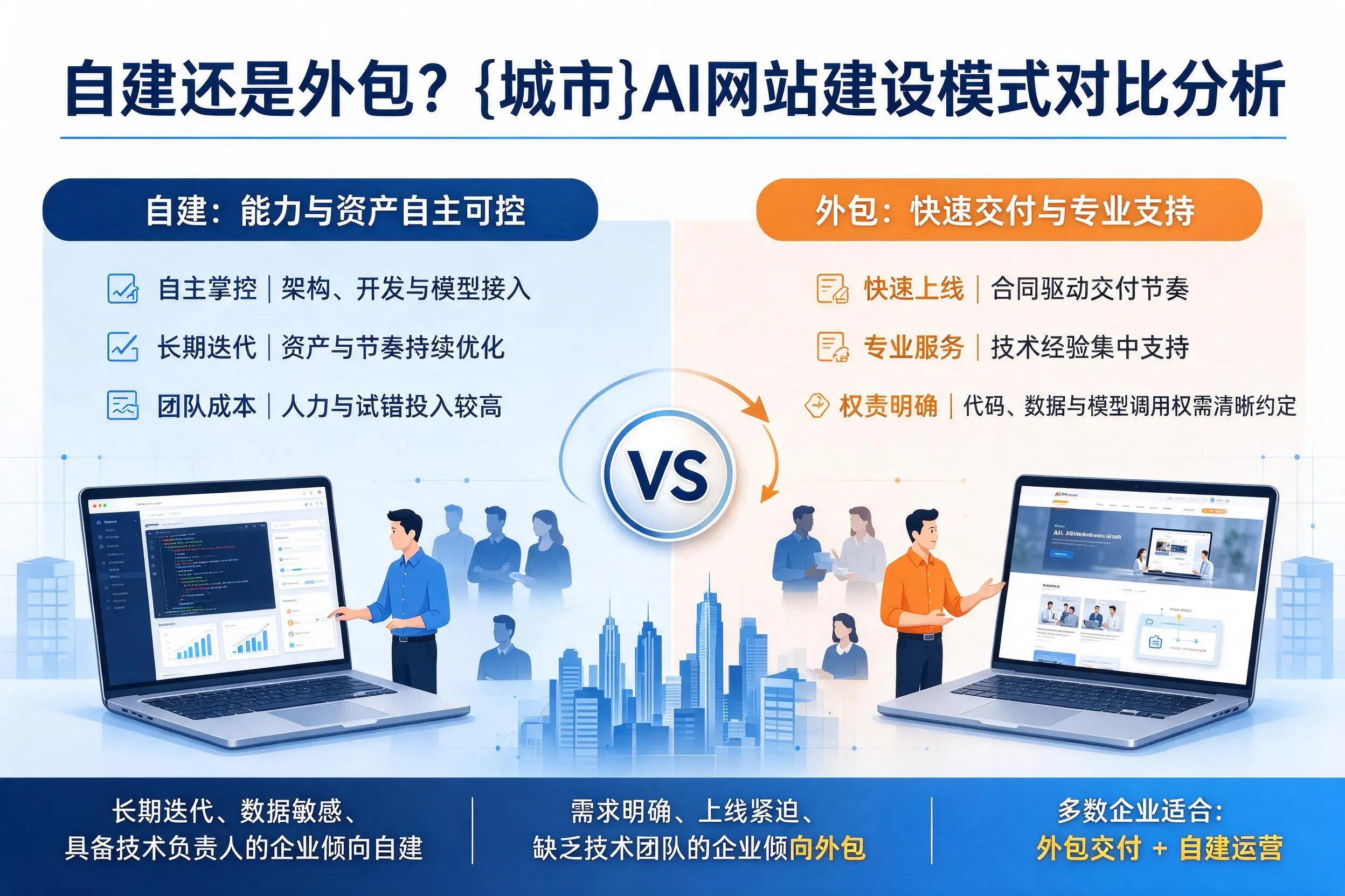 自建还是外包？陵水AI网站建设模式对比分析
