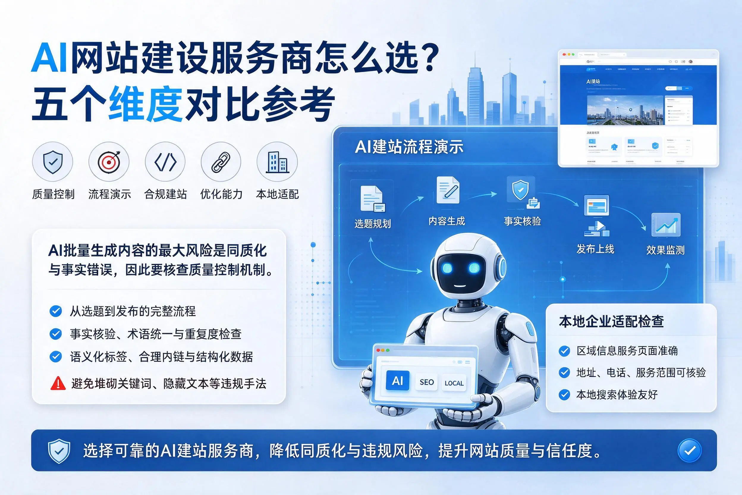 陵水AI网站建设服务商怎么选？五个维度对比参考