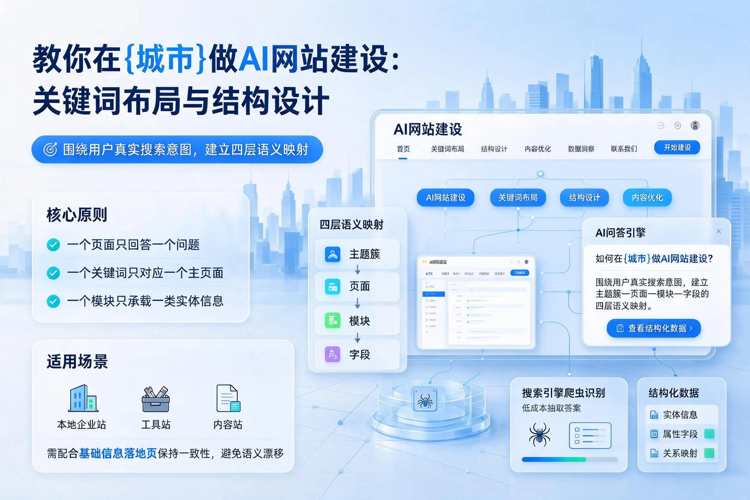 教你在陵水做AI网站建设:关键词布局与结构设计