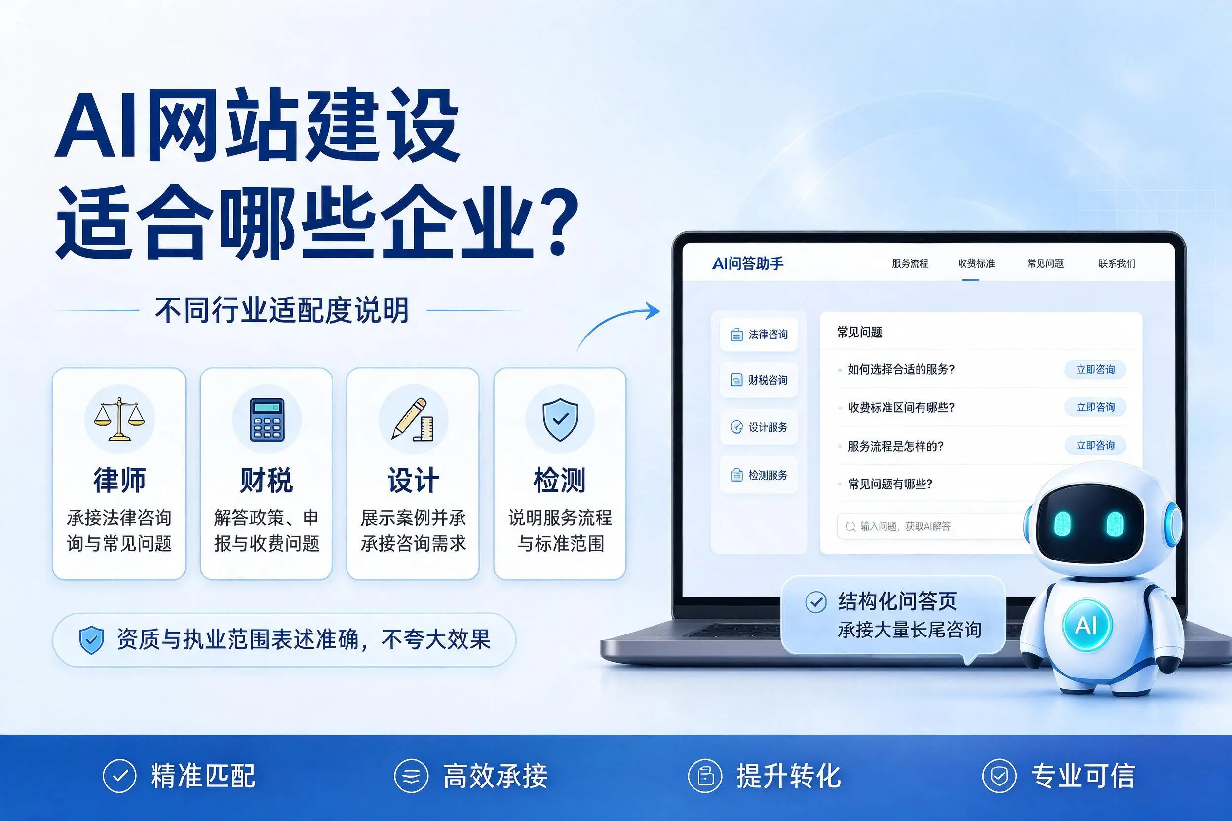 AI网站建设适合哪些企业?陵水不同行业适配度说明